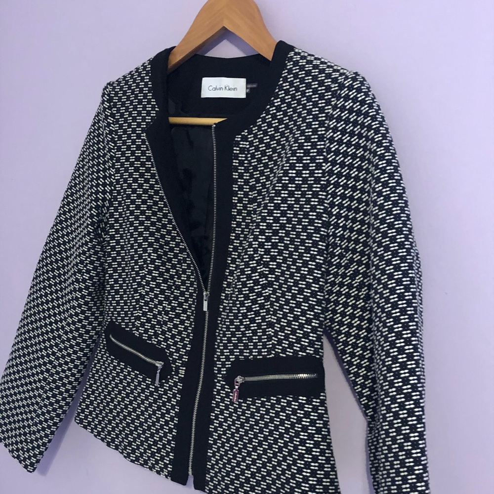 CALVIN KLEIN Petite ZIP UP JACKET/ Blazer